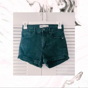 Black jean high waisted shorts